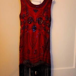 Flapper dress in red size xl